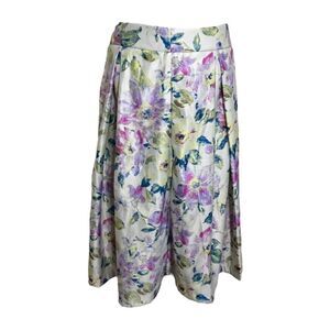 Lucky & Coco Skirt Colorful Floral Pleated Midi US Medium
